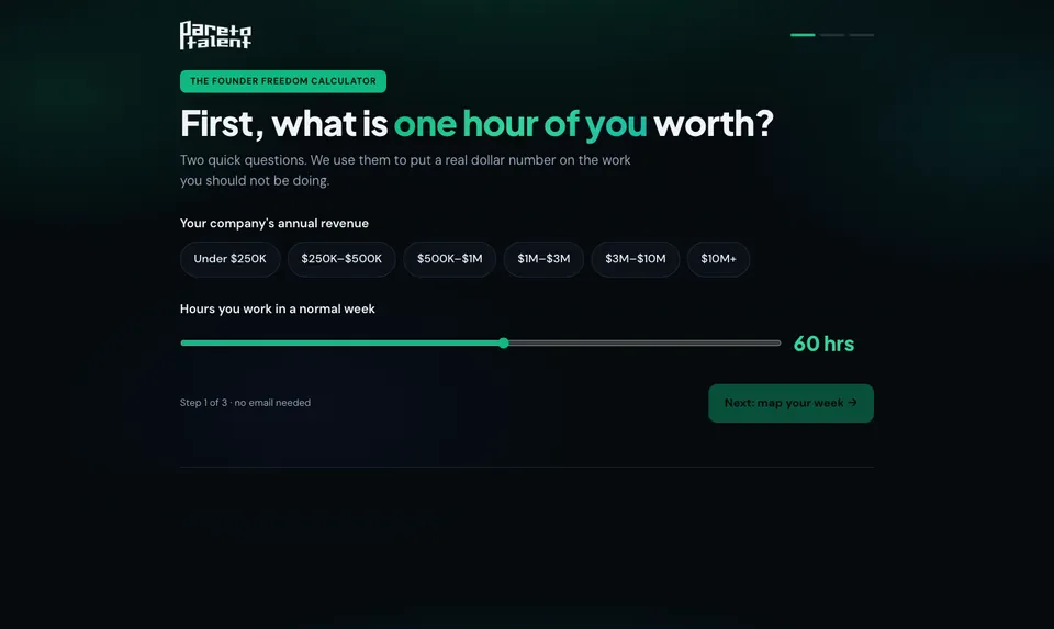 Founder ROI calculator